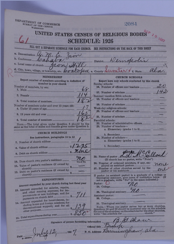 Scan of African Methodist Episcopal Zion Church: 2084