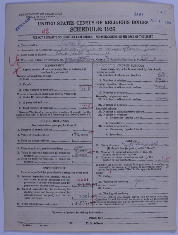 Scan of African Methodist Episcopal Church: 460