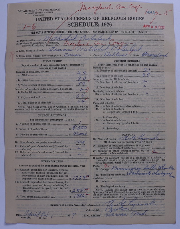 Scan of Methodist Protestant Church: 881