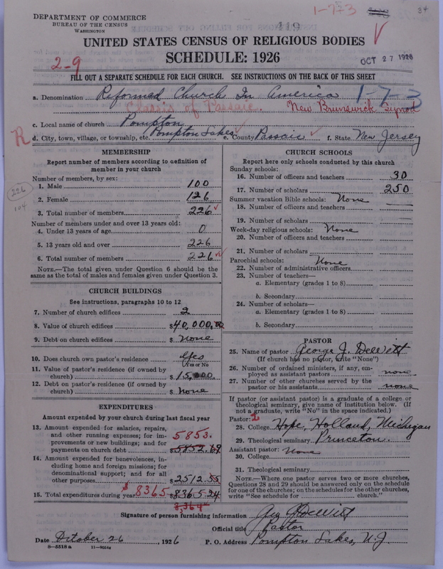 Scan of Reformed Church in America: 419