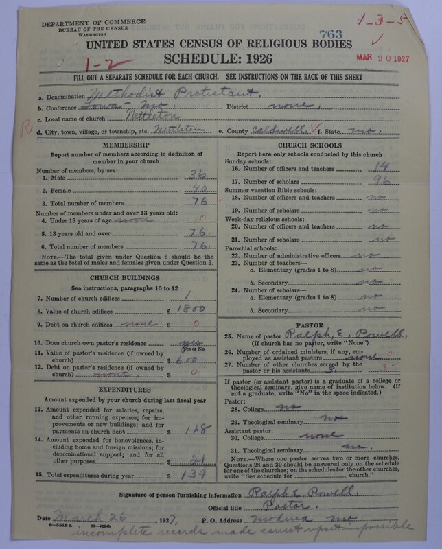Scan of Methodist Protestant Church: 763