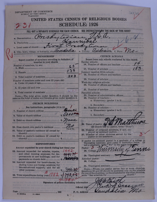 Scan of Presbyterian Church in the United States of America: 5056