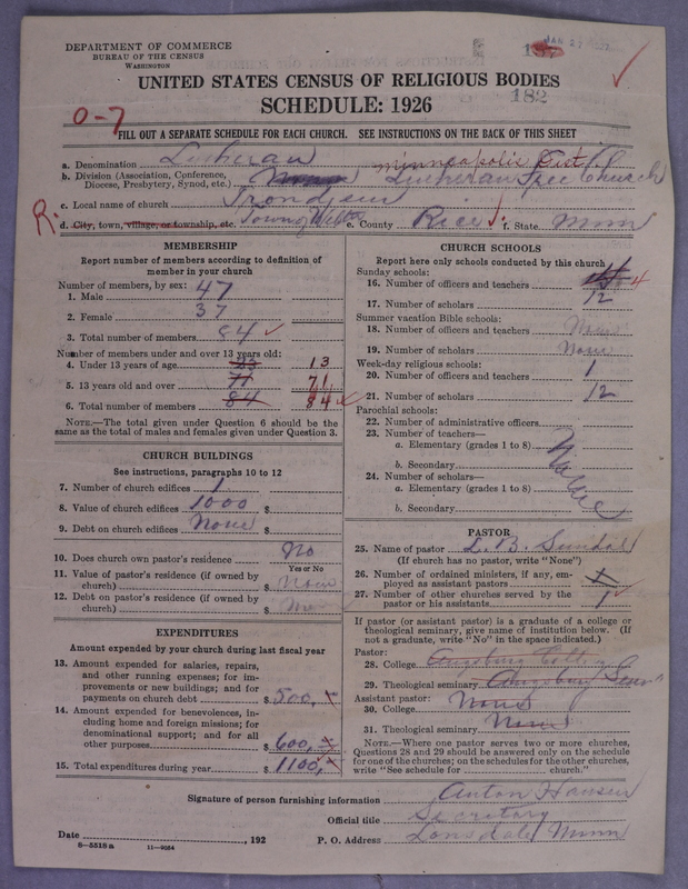 Scan of Lutheran Free Church: 182