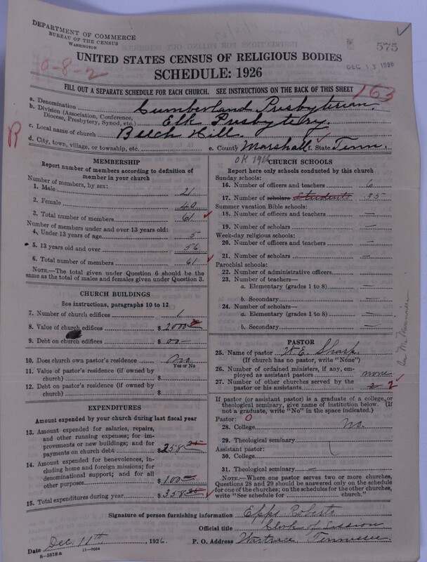 Scan of Cumberland Presbyterian Church: 575
