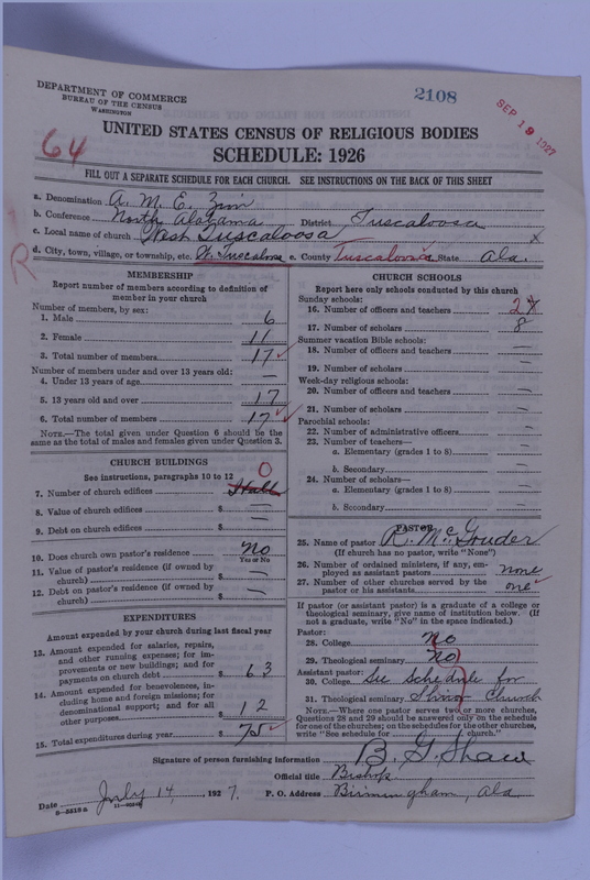 Scan of African Methodist Episcopal Zion Church: 2108