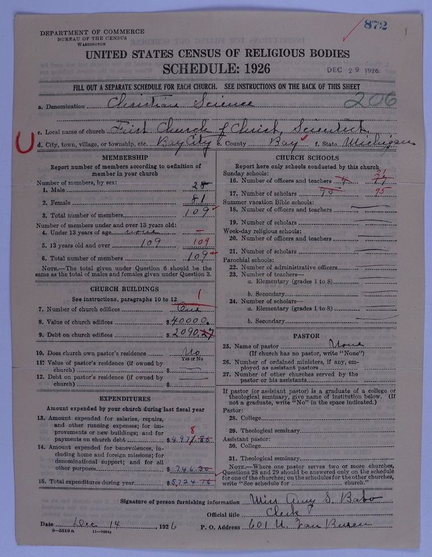 Scan of Church of Christ, Scientist: 872