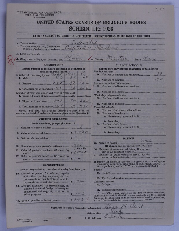 Scan of Federated Churches: 280