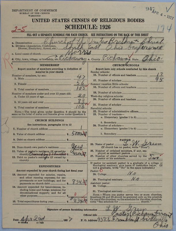 Scan of Church of the United Brethren in Christ: 947