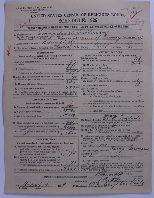 Scan of United Lutheran Church in America: 1514