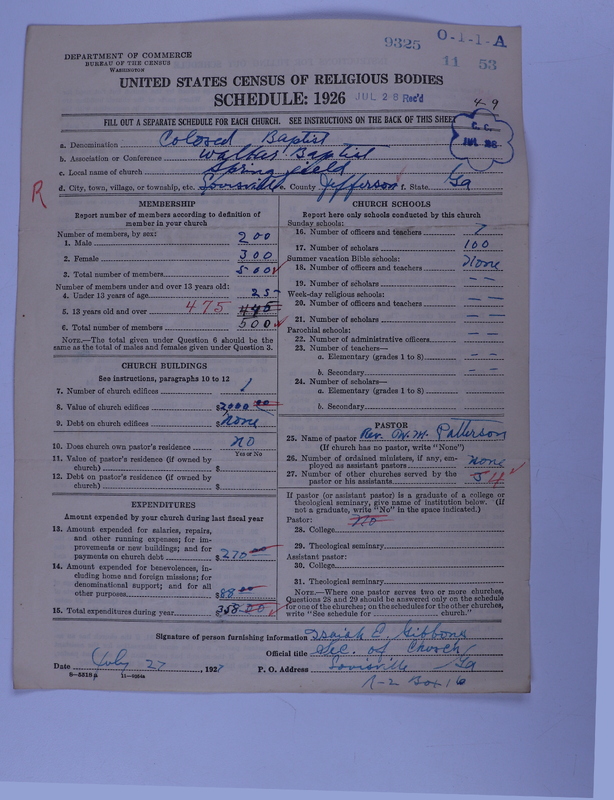 Scan of Negro Baptists: 9325