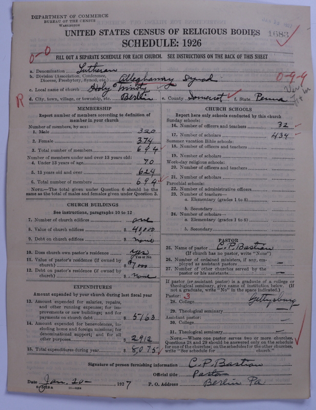 Scan of United Lutheran Church in America: 1683