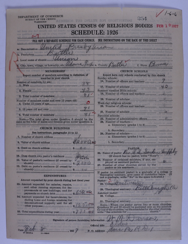 Scan of United Presbyterian Church of North America: 254