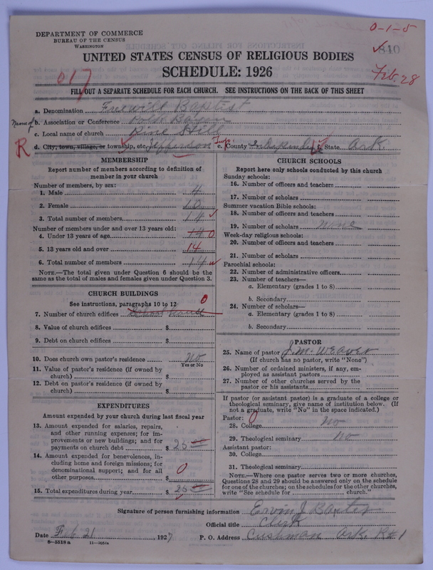 Scan of Free Will Baptists: 840