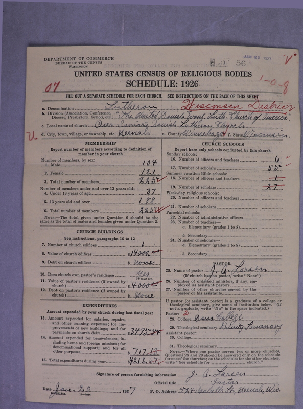 Scan of United Danish Evangelical Lutheran Church in America: 56