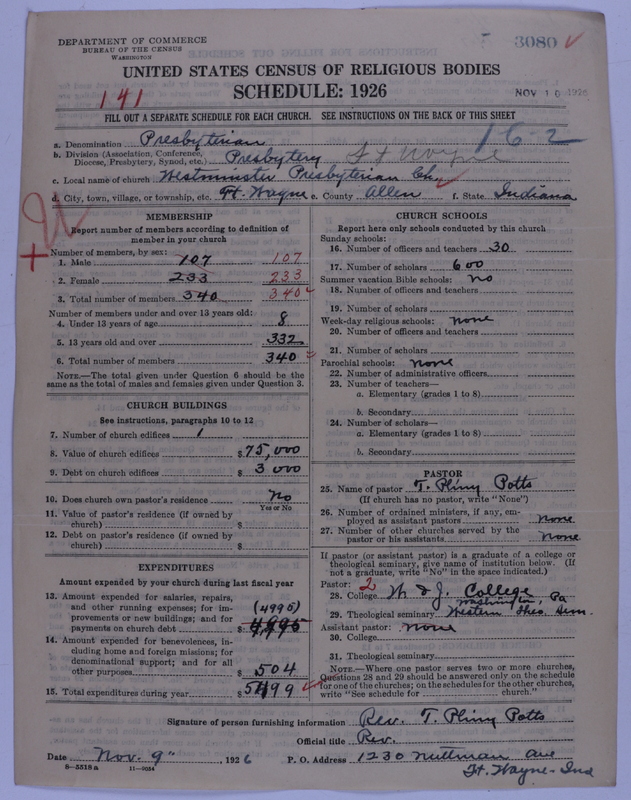 Scan of Presbyterian Church in the United States of America: 3080