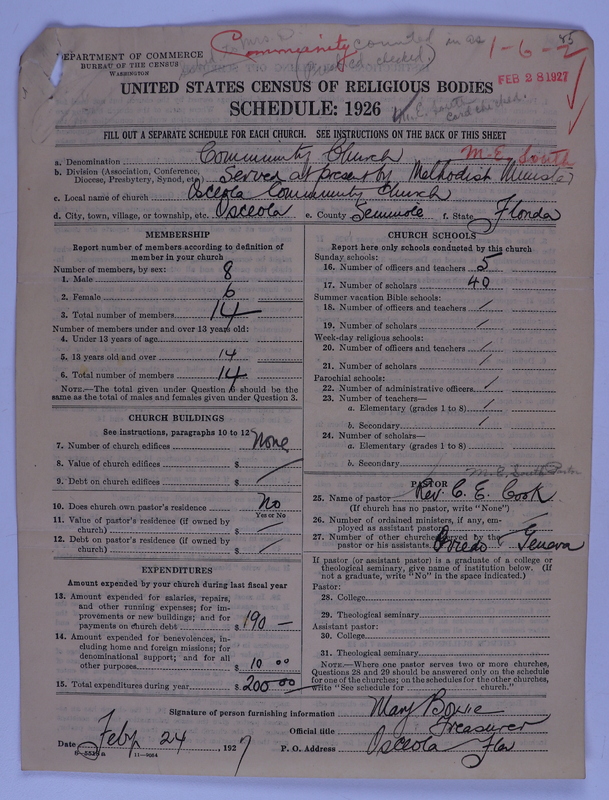 Scan of Federated Churches: 85