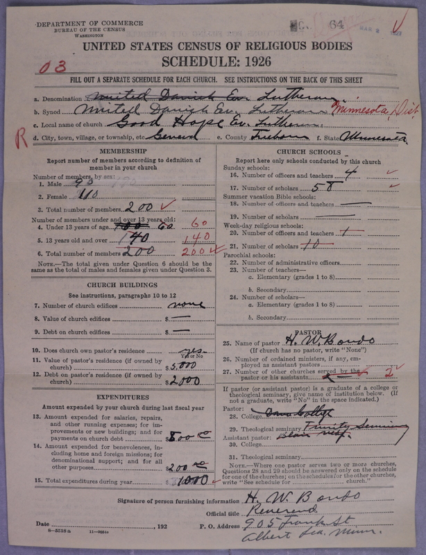 Scan of United Danish Evangelical Lutheran Church in America: 64