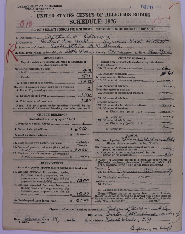Scan of Methodist Episcopal Church: 1419