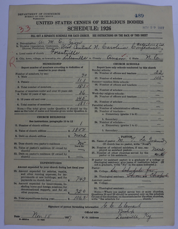 Scan of African Methodist Episcopal Zion Church: 489