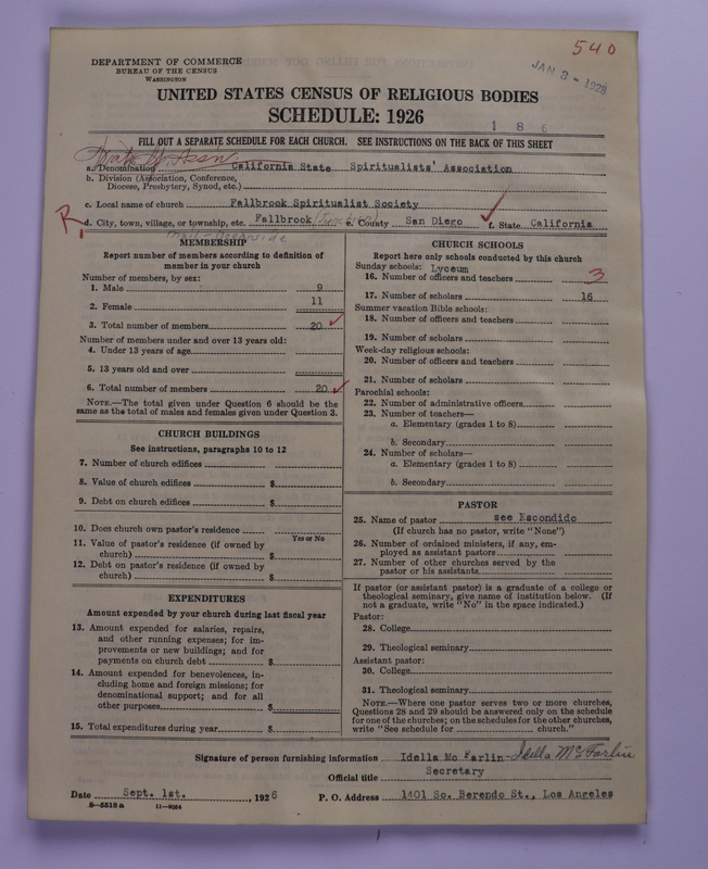 Scan of National Spiritualist Association: 540