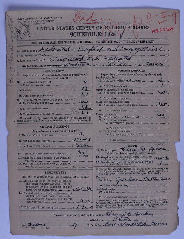 Scan of Federated Churches: 4