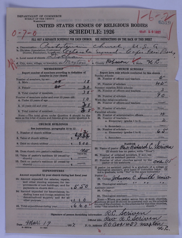 Scan of Presbyterian Church in the United States of America: 6519