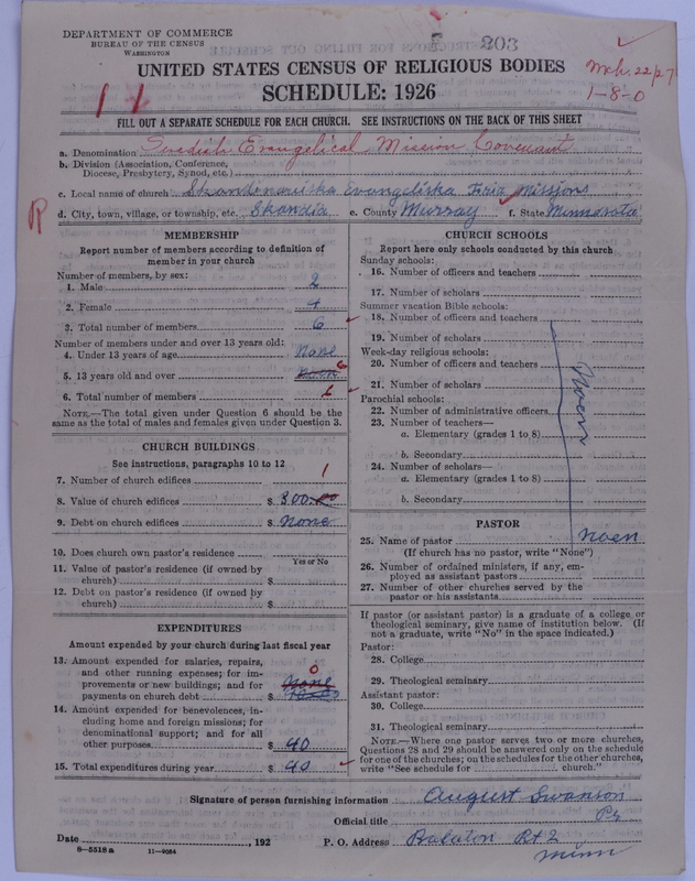 Scan of Swedish Evangelical Mission Covenant of America: 203