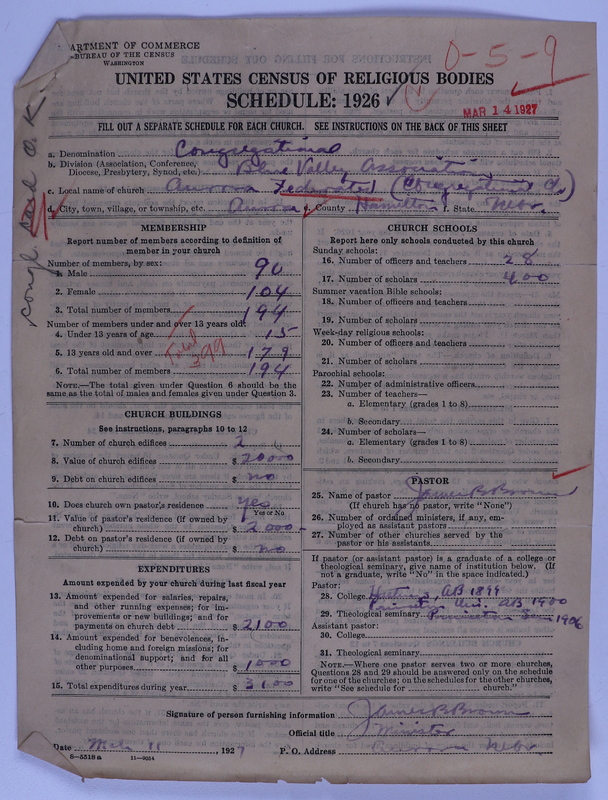 Scan of Federated Churches: