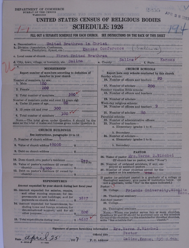Scan of Church of the United Brethren in Christ: 2255