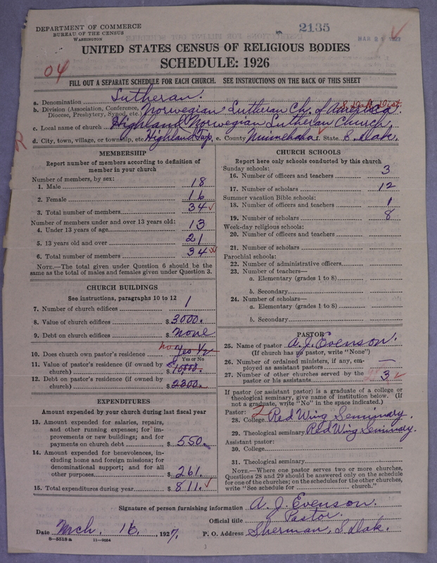 Scan of Norwegian Lutheran Church of America: 2135