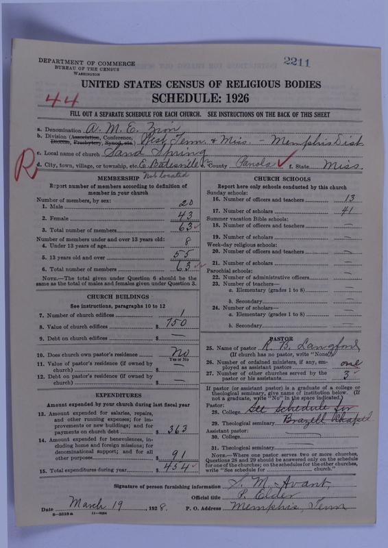 Scan of African Methodist Episcopal Zion Church: 2211