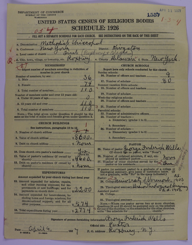 Scan of Methodist Episcopal Church: 1557
