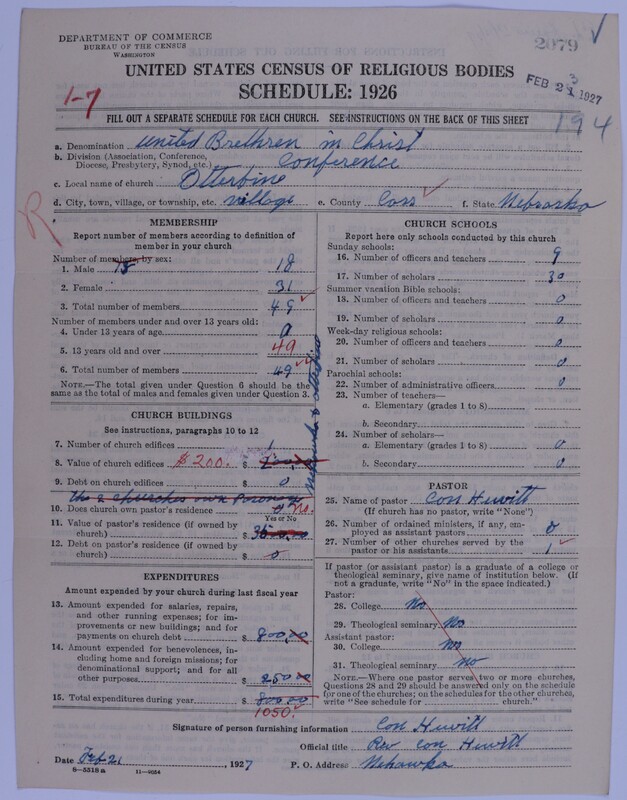 Scan of Church of the United Brethren in Christ: 2079