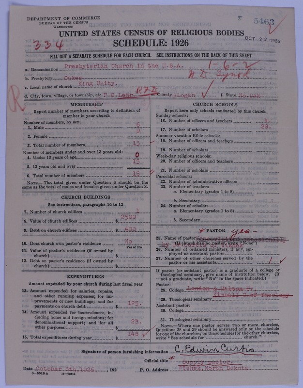 Scan of Presbyterian Church in the United States of America: 5463