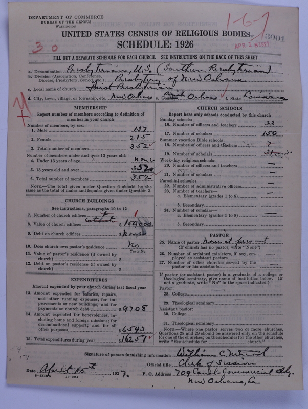 Scan of Presbyterian Church in the United States: 3001