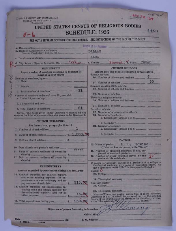 Scan of Church of the Nazarene: 1184