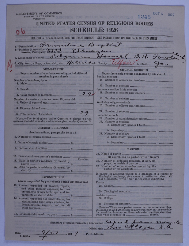 Scan of Primitive Baptists: 1245