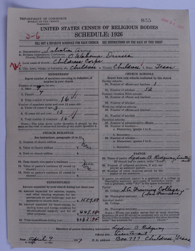 Scan of Salvation Army: 835