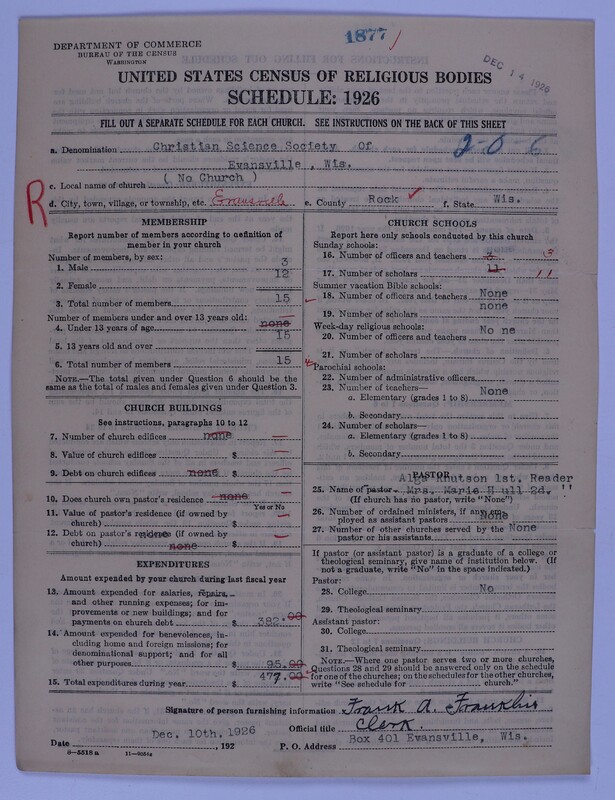 Scan of Church of Christ, Scientist: 1877