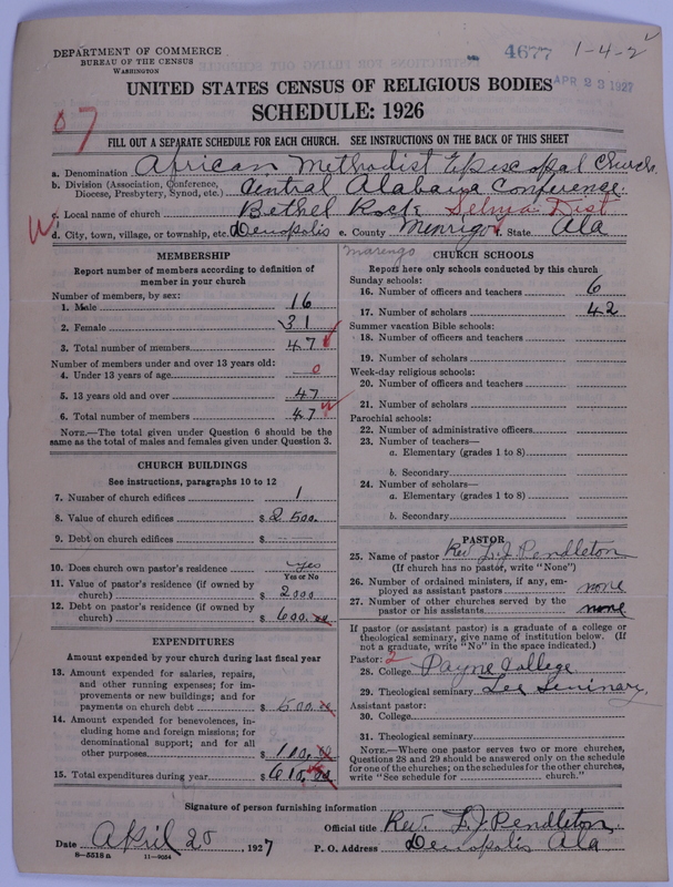 Scan of African Methodist Episcopal Church: 4677