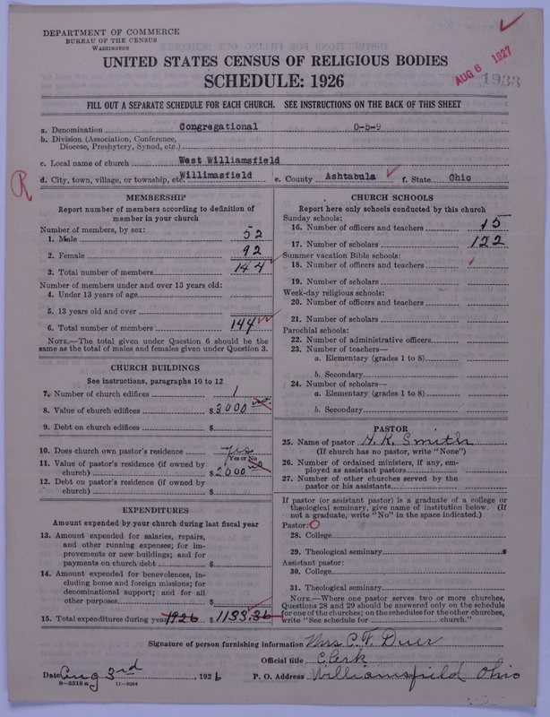 Scan of Congregational Churches: 1933