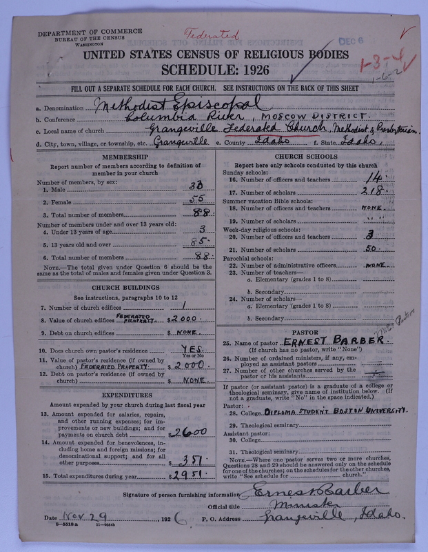 Scan of Federated Churches: