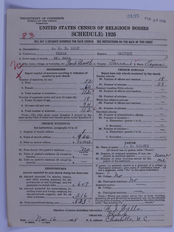 Scan of African Methodist Episcopal Zion Church: 2433