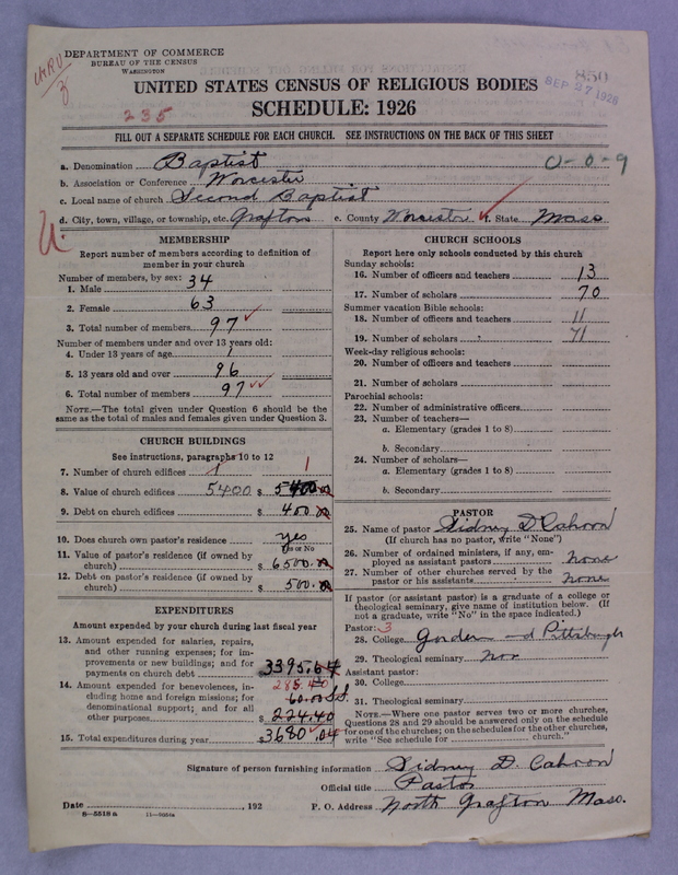 Scan of Northern Baptist Convention: 850