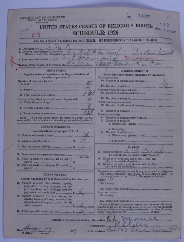 Scan of African Methodist Episcopal Church: 3497