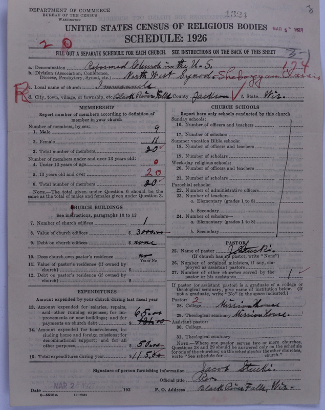 Scan of Reformed Church in the United States: 1324