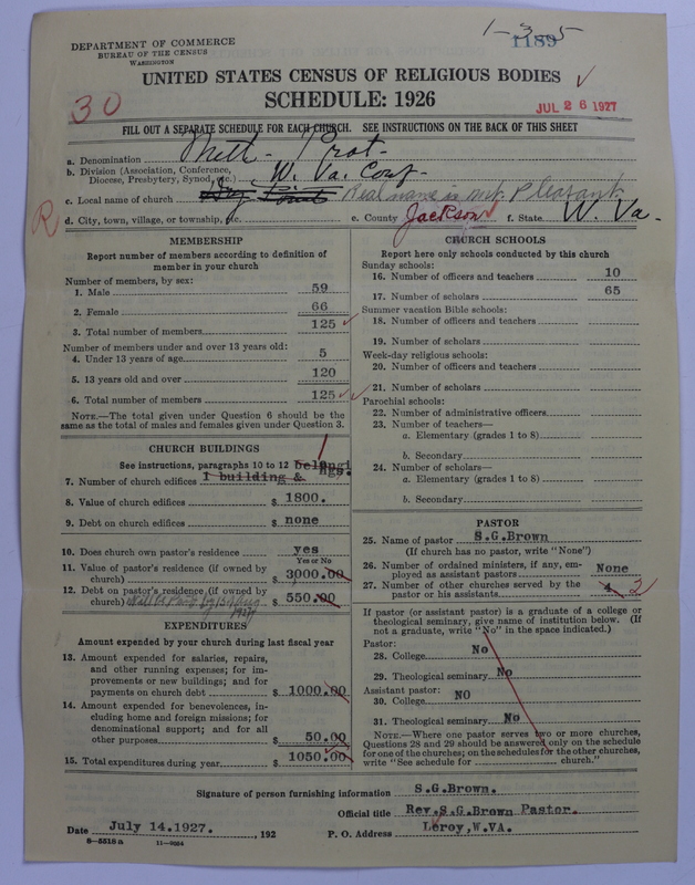 Scan of Methodist Protestant Church: 1189