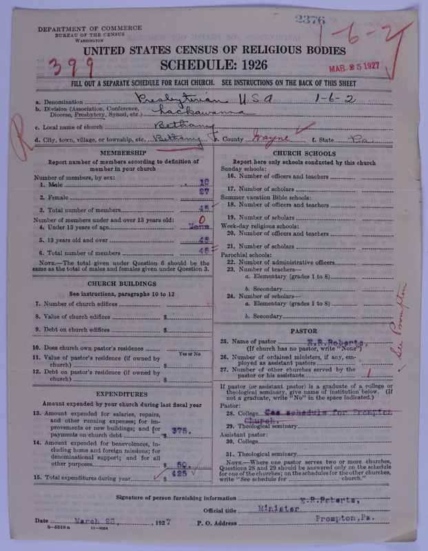Scan of Presbyterian Church in the United States of America: 2376
