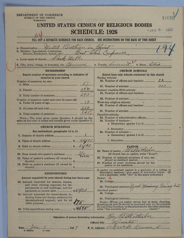 Scan of Church of the United Brethren in Christ: 1039