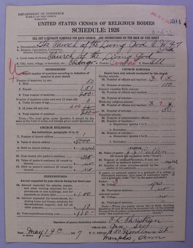 Scan of Church of the Living God, Christian Workers for Fellowship: 11